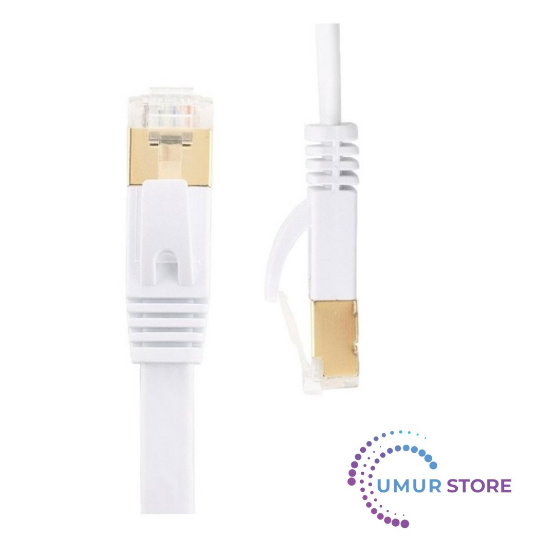 Cat6 Ethernet RJ45 Modem Internet Kablosu Slim Flat Kırılmaz Kabl