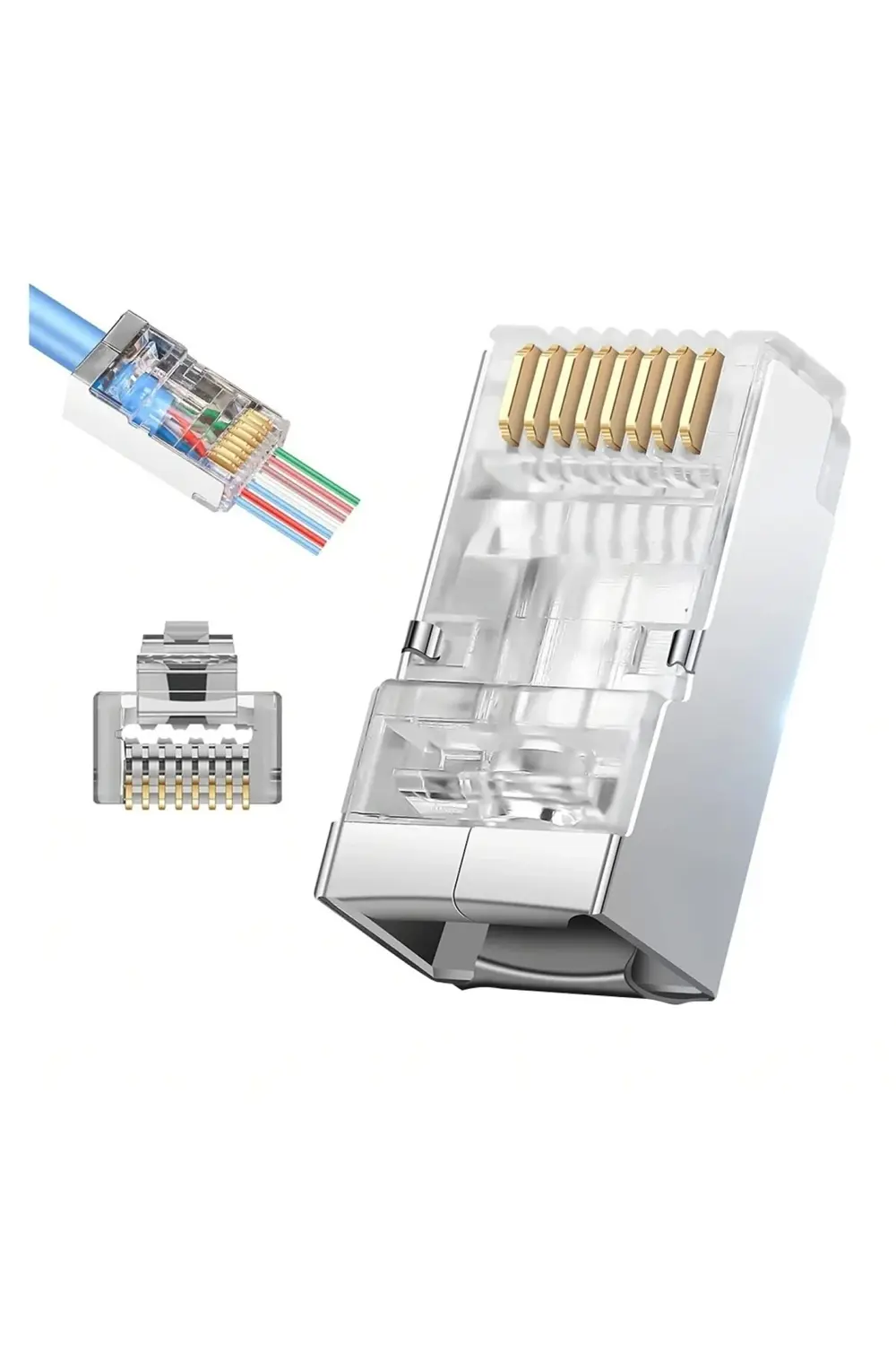 CAT6 METAL EZ PLUG YENİ NESİL 8P/8C AÇIK UÇLU SOKET (100LÜK PAKET CAT6 METAL EZ PLUG YENİ NESİL 8P/8C AÇIK UÇLU SOKET (100LÜK PAKET