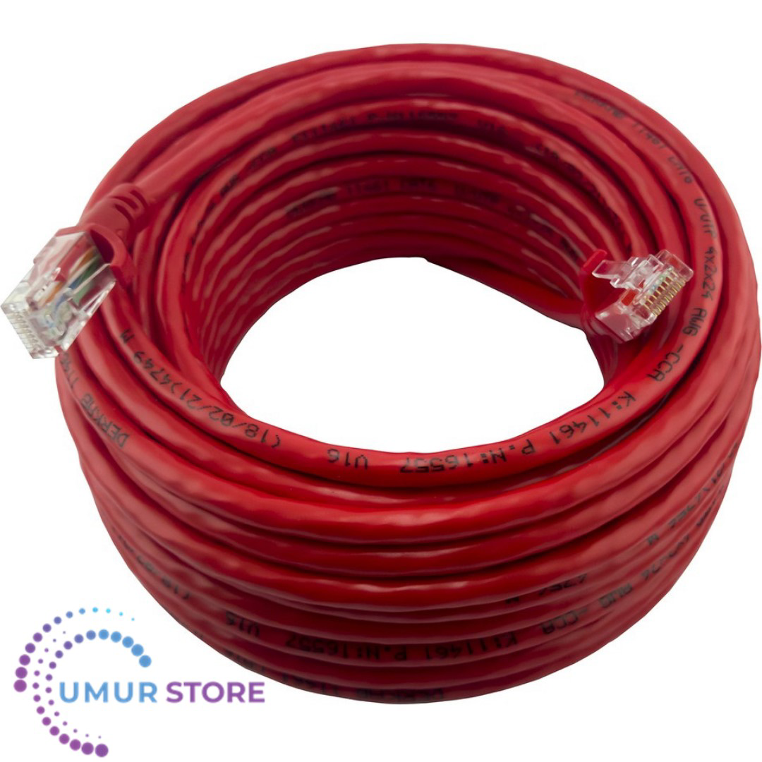 CAT6 Network-Ağ-Ethernet Kablosu Kırmızı
