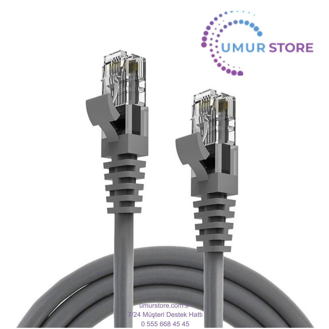 Cat6 Patch Kablo 26AWG Lszh Bakır 5mt Gri