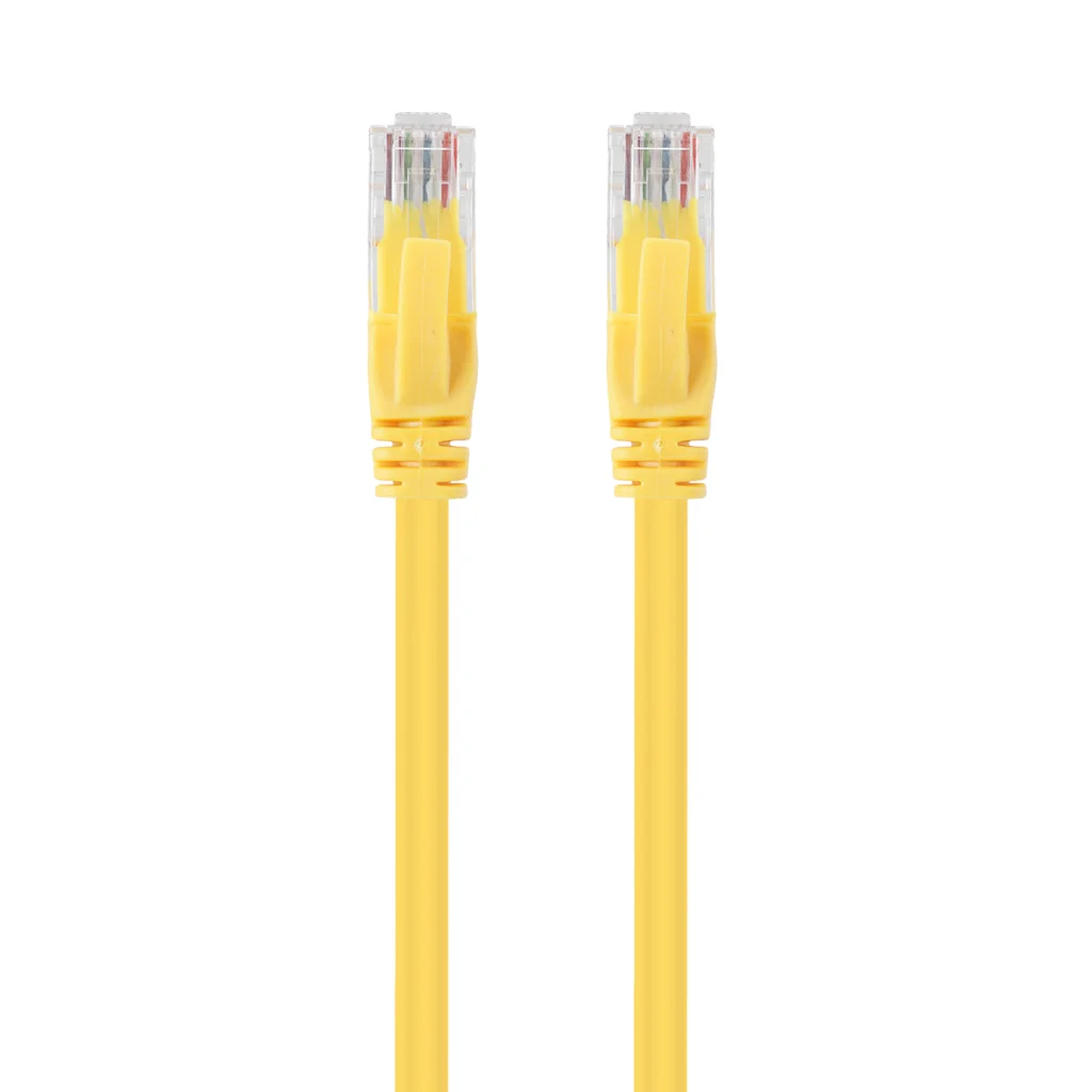 CAT6 Patch Kablo 30cm Sarı RJ45 Erkek/Erkek - Yüksek Performanslı Ethernet Bağlantısı