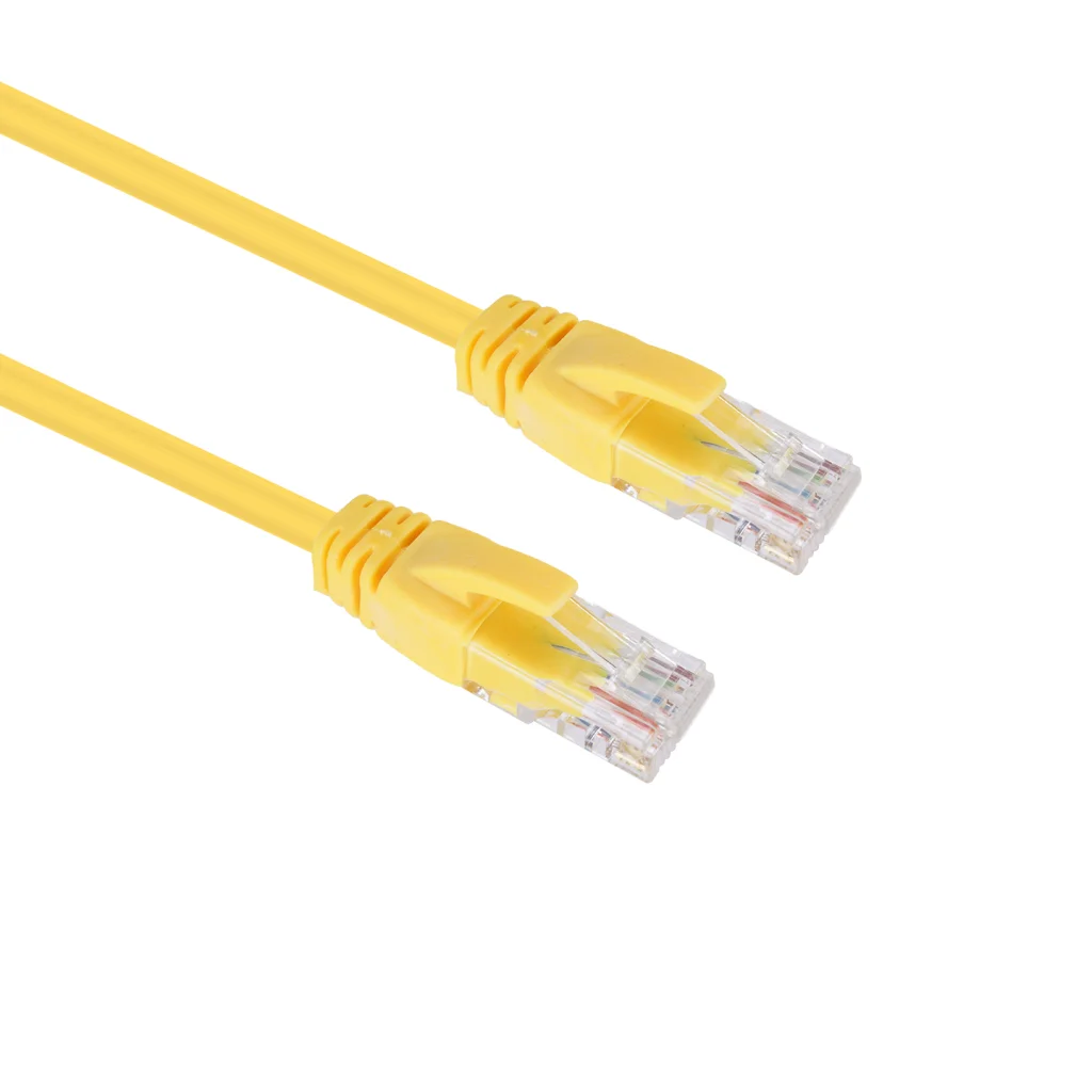 CAT6 Patch Kablo 30cm Sarı RJ45 Erkek/Erkek - Yüksek Performanslı Ethernet Bağlantısı