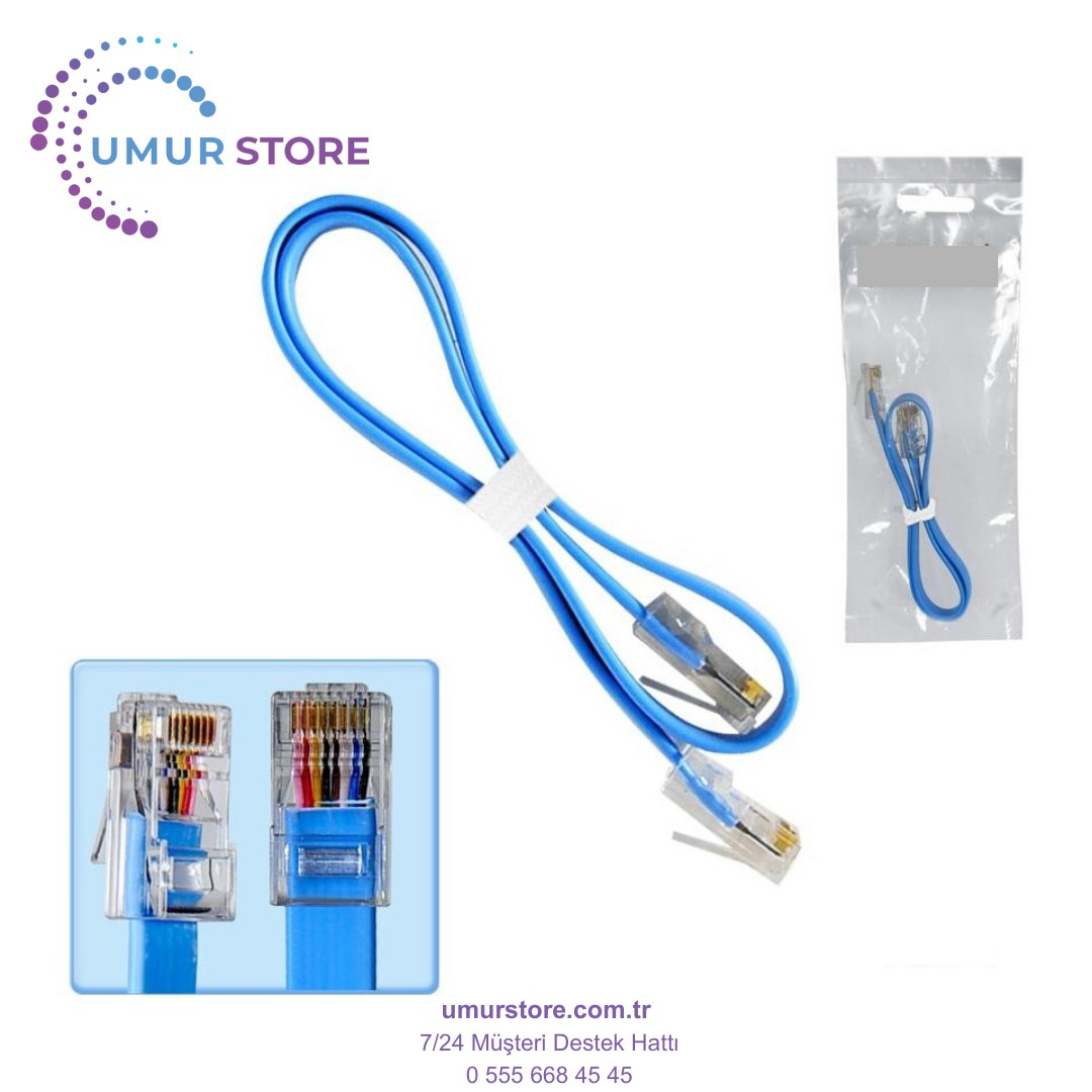 Cat6 Patch Network Ethernet Kablo Slim 30CM