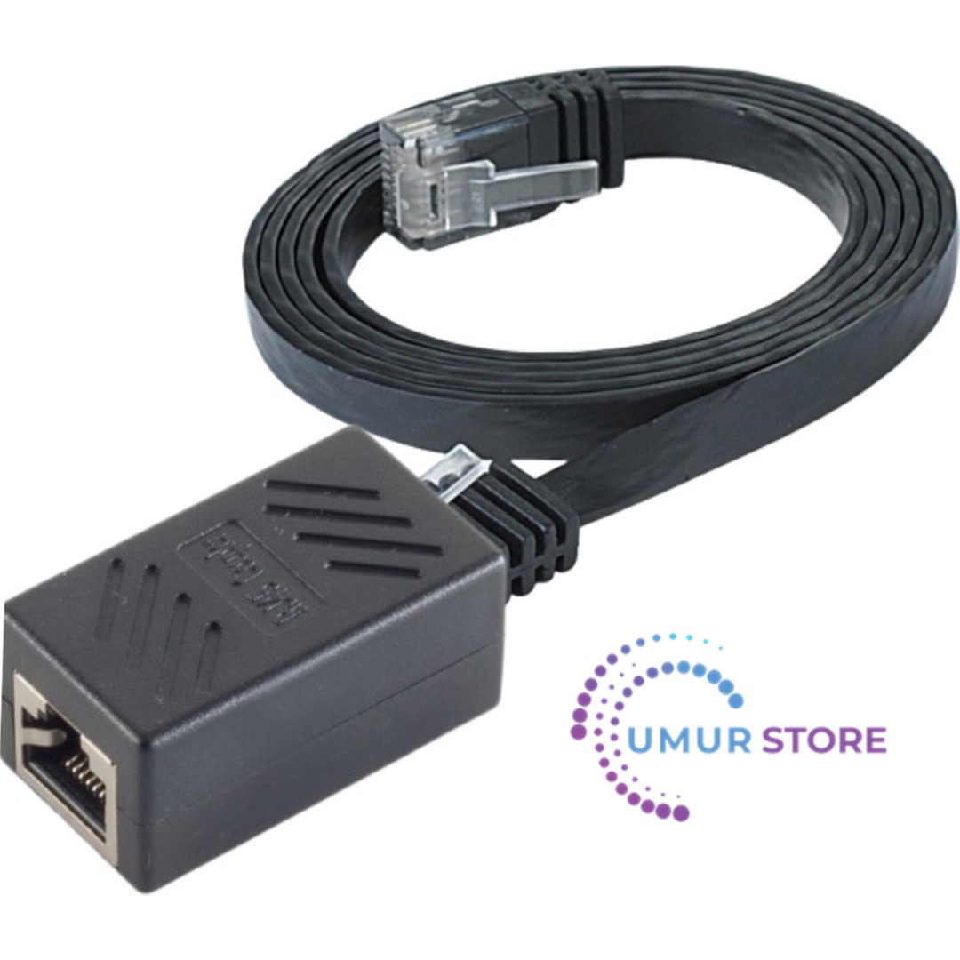 CAT6 Uzatma Seti, Yassı Ethernet Kablo ve Ekleyici