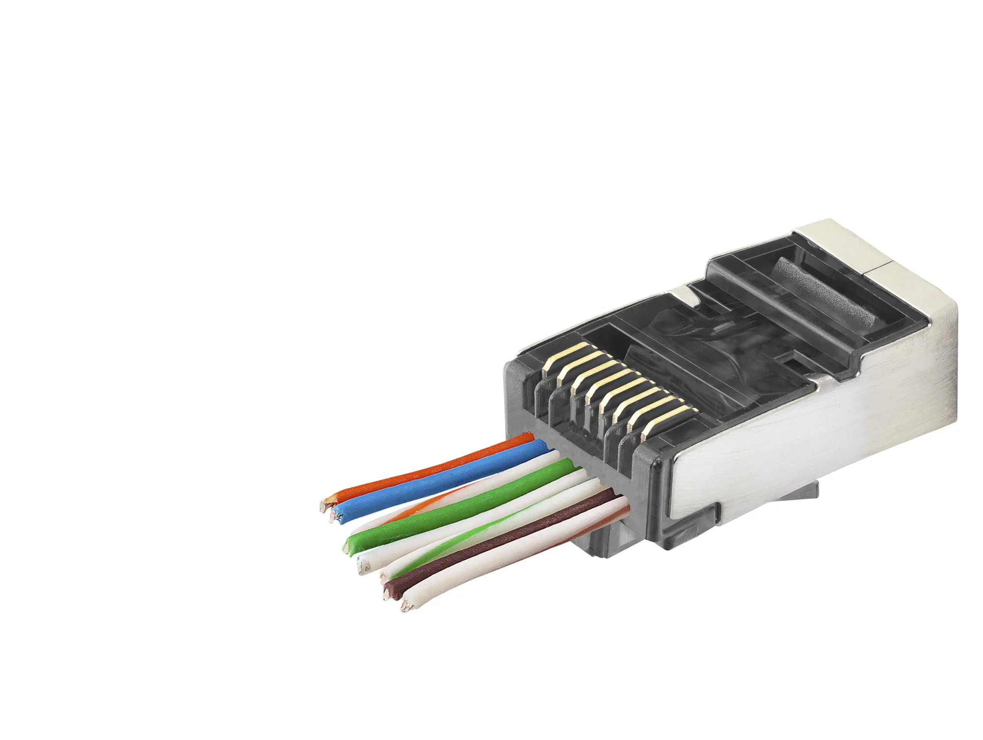 Cat6E Ez Rj45 Metal Konnektör 100 Adet Plastik Kutu - Siyah ND2418 Cat6E Ez Rj45 Metal Konnektör 100 Adet Plastik Kutu - Siyah ND2418
