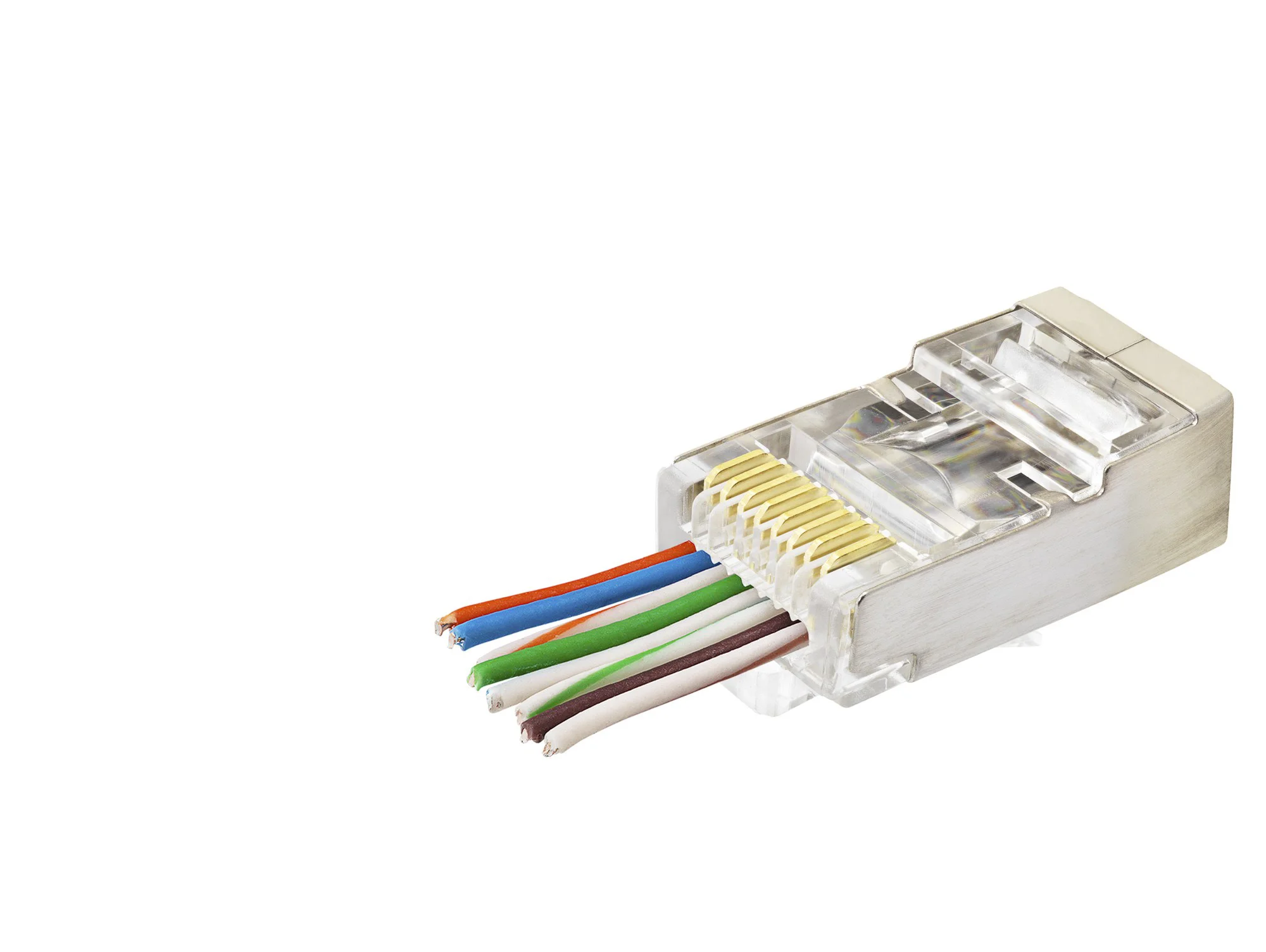 Cat6E Ez Rj45 Metal Konnektör 100 Adet Plastik Kutu - Şeffaf ND2423 Cat6E Ez Rj45 Metal Konnektör 100 Adet Plastik Kutu - Şeffaf ND2423