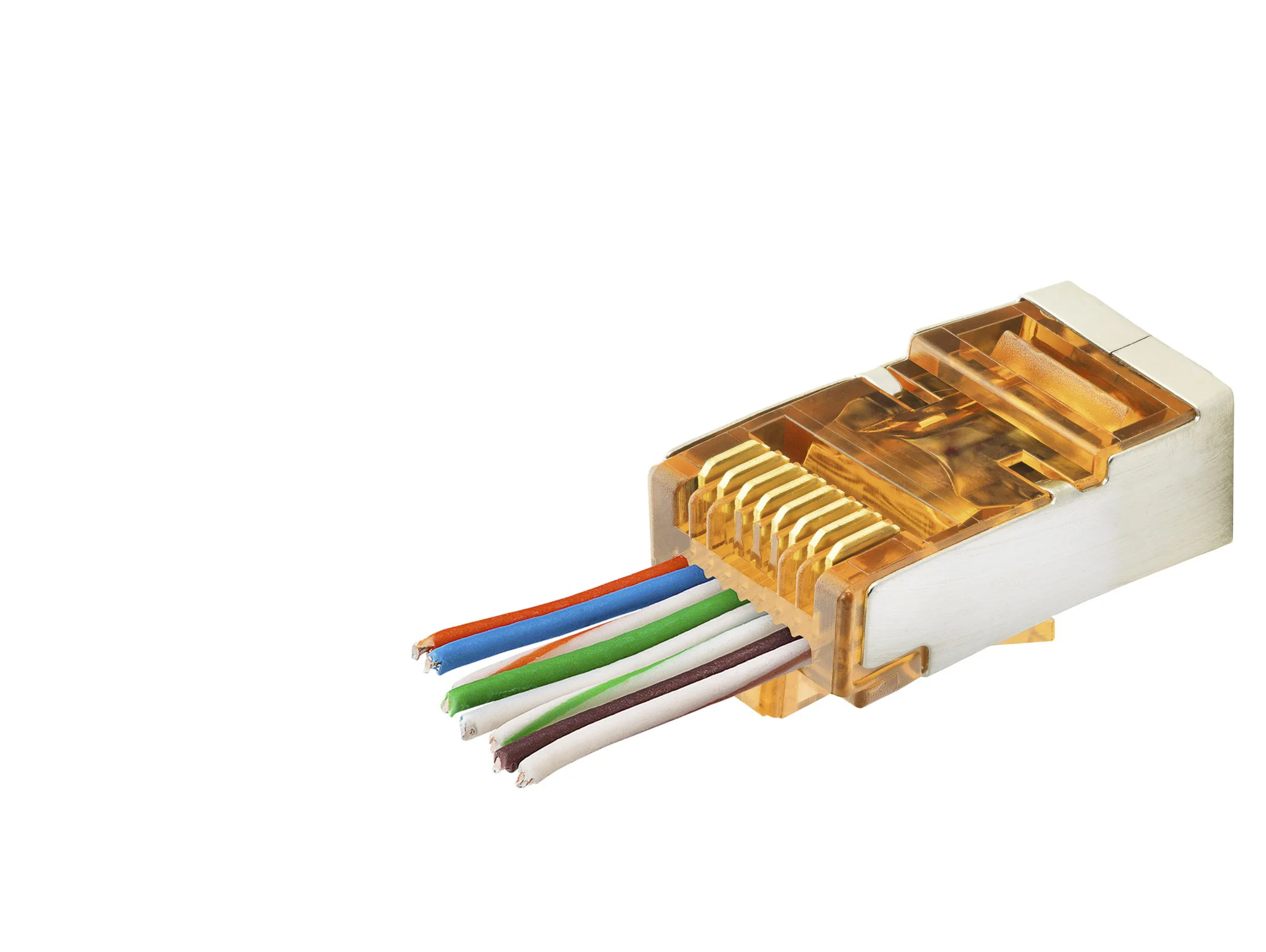 Cat6E Ez Rj45 Metal Konnektör 100 Adet Plastik Kutu - Turuncu ND2421 Cat6E Ez Rj45 Metal Konnektör 100 Adet Plastik Kutu - Turuncu ND2421