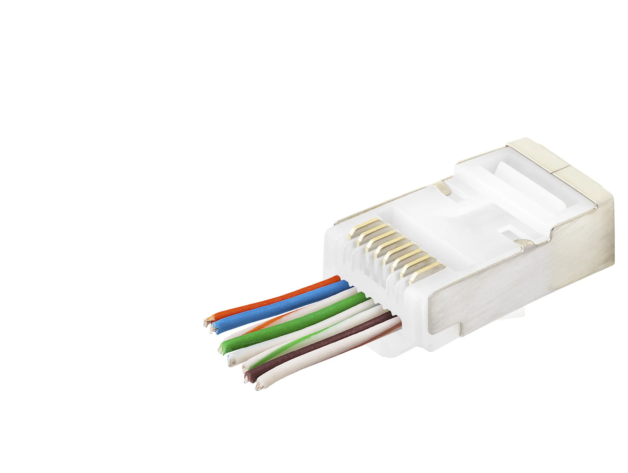 Cat6E Ez Rj45 Metal Konnektör 100 Adet Plastik Kutu - Beyaz ND2422 Cat6E Ez Rj45 Metal Konnektör 100 Adet Plastik Kutu - Beyaz ND2422