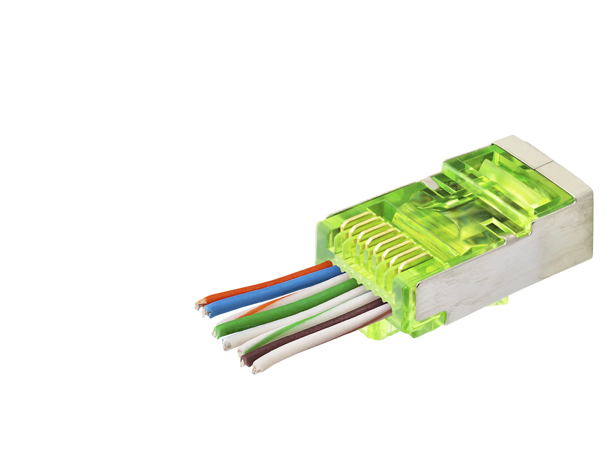 Cat6E Ez Rj45 Metal Konnektör 100 Adet Plastik Kutu - Yeşil ND2417 Cat6E Ez Rj45 Metal Konnektör 100 Adet Plastik Kutu - Yeşil ND2417