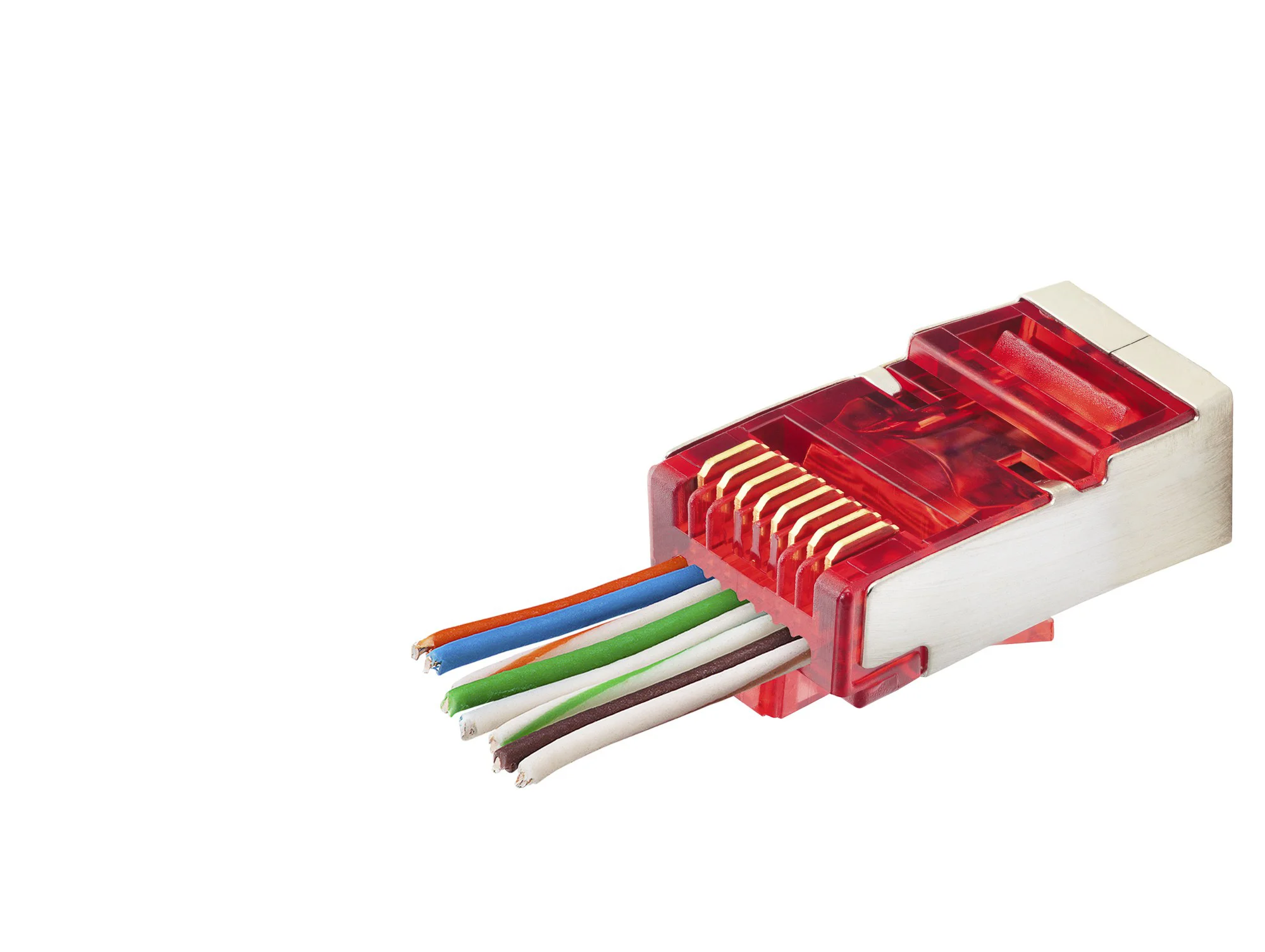 Cat6E Ez Rj45 Metal Konnektör 100 Adet Plastik Kutu - Kırmızı ND2419 Cat6E Ez Rj45 Metal Konnektör 100 Adet Plastik Kutu - Kırmızı ND2419