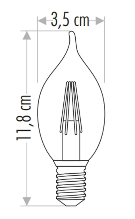 CATA CT 4062 4W Led Flament Ampul 3200K Günışığı E14 Duy
