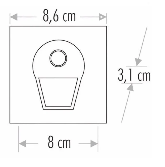 CATA CT 5170 1W Beyaz Kasa Sensörlü Koridor Aydınlatması 6400K Beyaz Işık