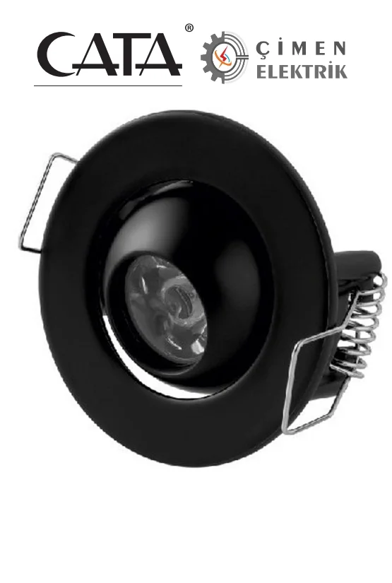 CATA CT 5268 1.5W Siyah Kasa Led Spot 3200K Gün Işığı