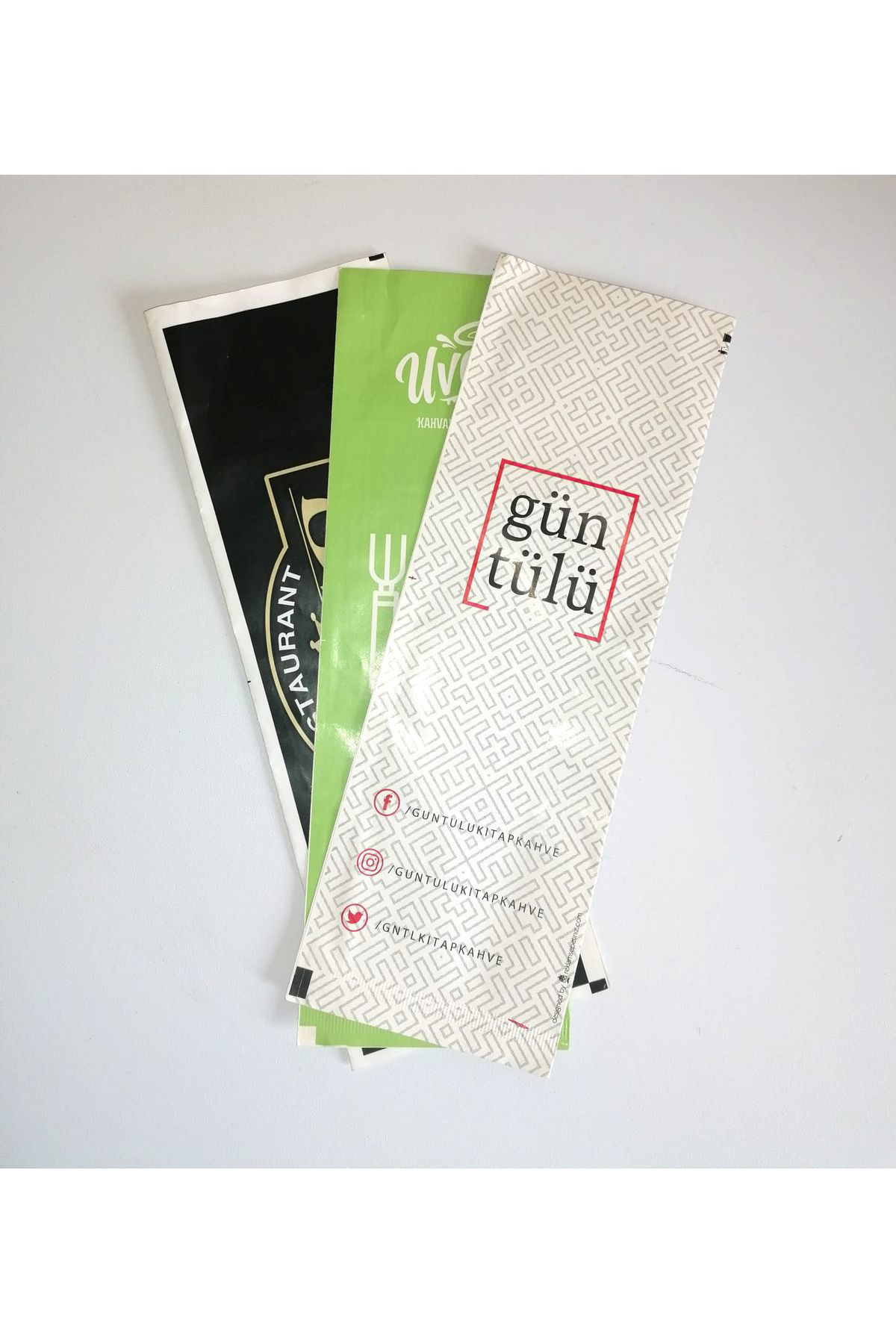 Sarem Ambalaj Çatal Bıçak Kılıfı 8X24 Cm Kuşe (Tek Renk Özel Baskılı)