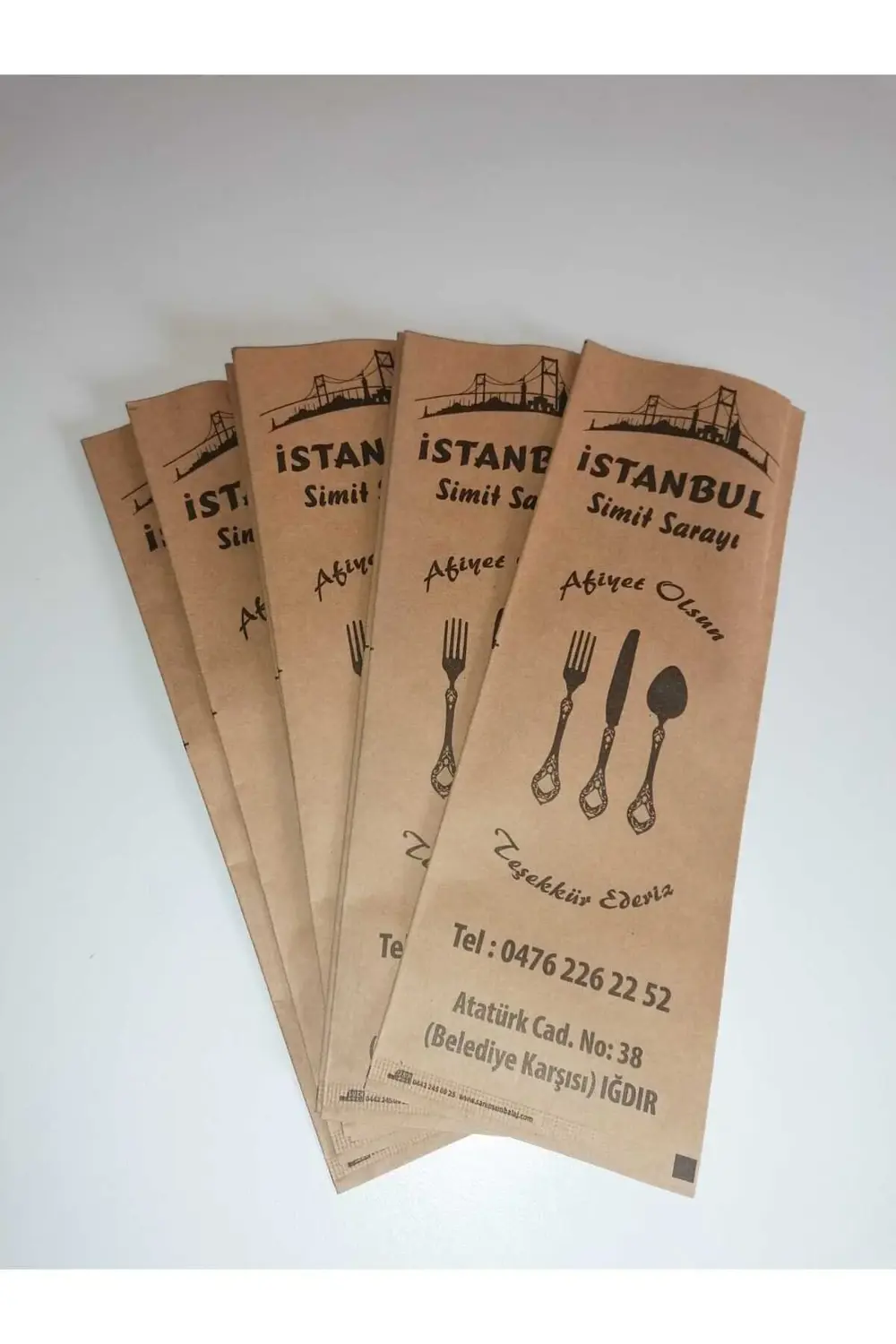 Çatal Bıçak Kılıfı 8x24 cm Kuşe (Tek Renk Özel Baskılı)