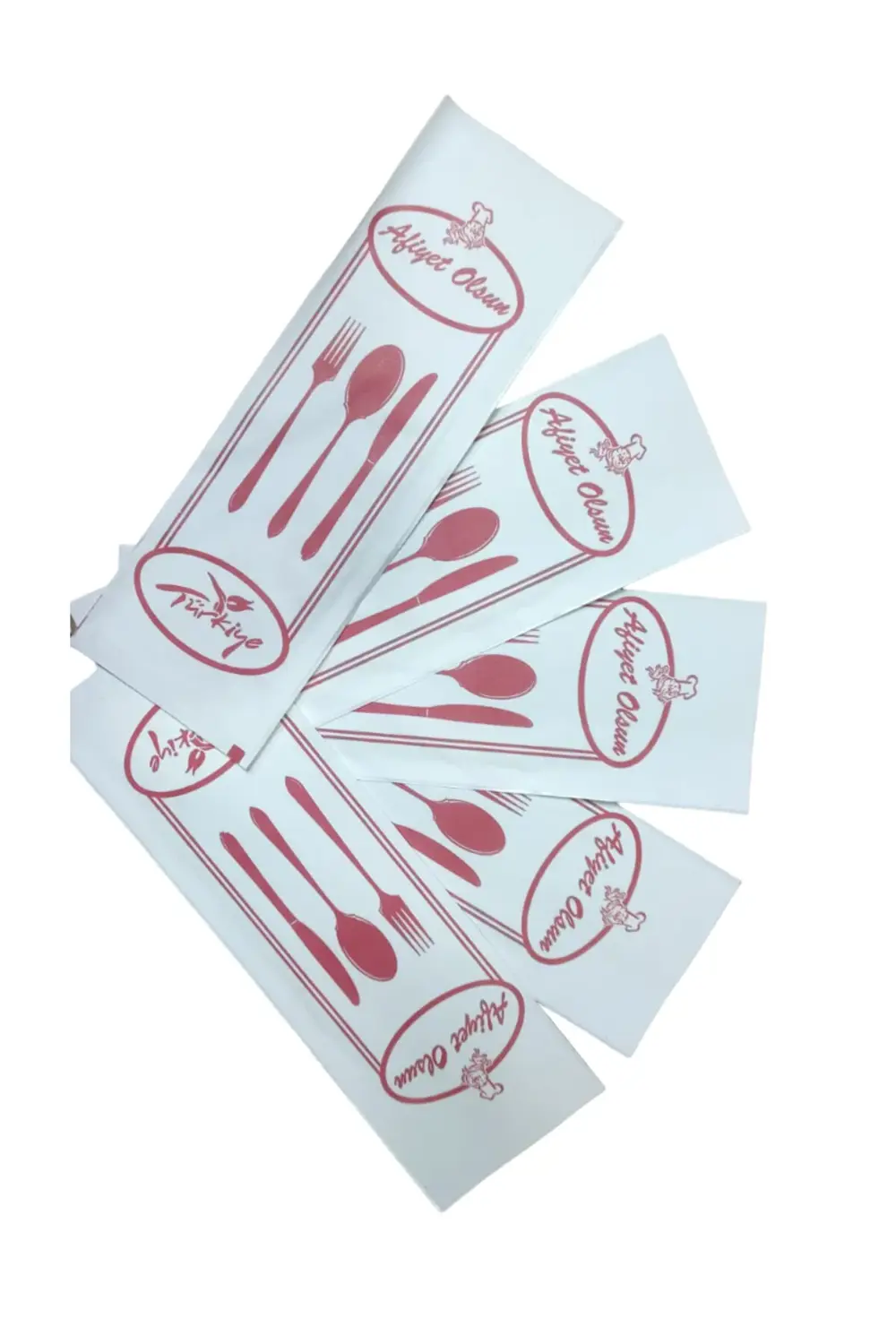 Çatal Kaşık Kılıfı Kuşe Kağıt Baskılı 8x24,5 cm 1000 Adet