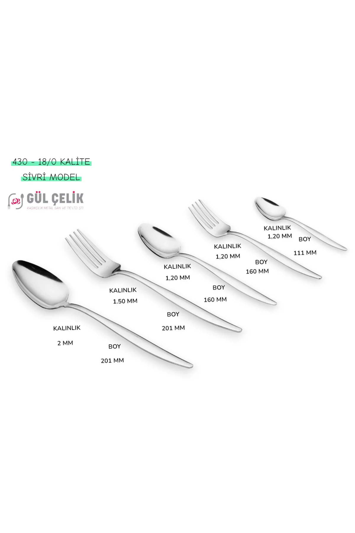 Çatal Kaşık Seti 30 Parça 6 Kişilik Sivri Model 18/0 Kalite Fiyatı, Yorumları ve Özellikleri