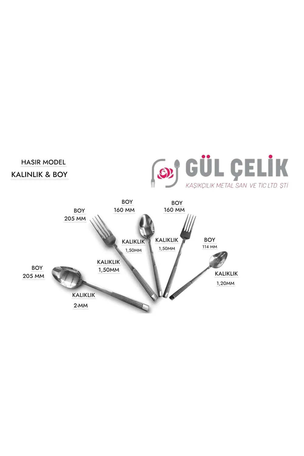 Çatal Kaşık Seti 30 Parça 6 Kişilik Hasır Model 18/0 Kalite