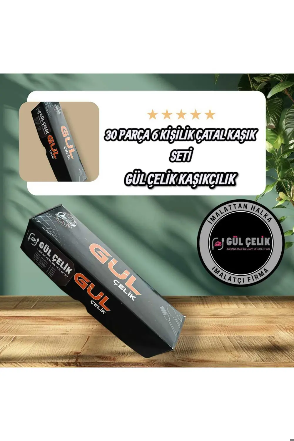 Çatal Kaşık Seti 30 Parça 6 Kişilik Kordon Model 18/0 Kalite