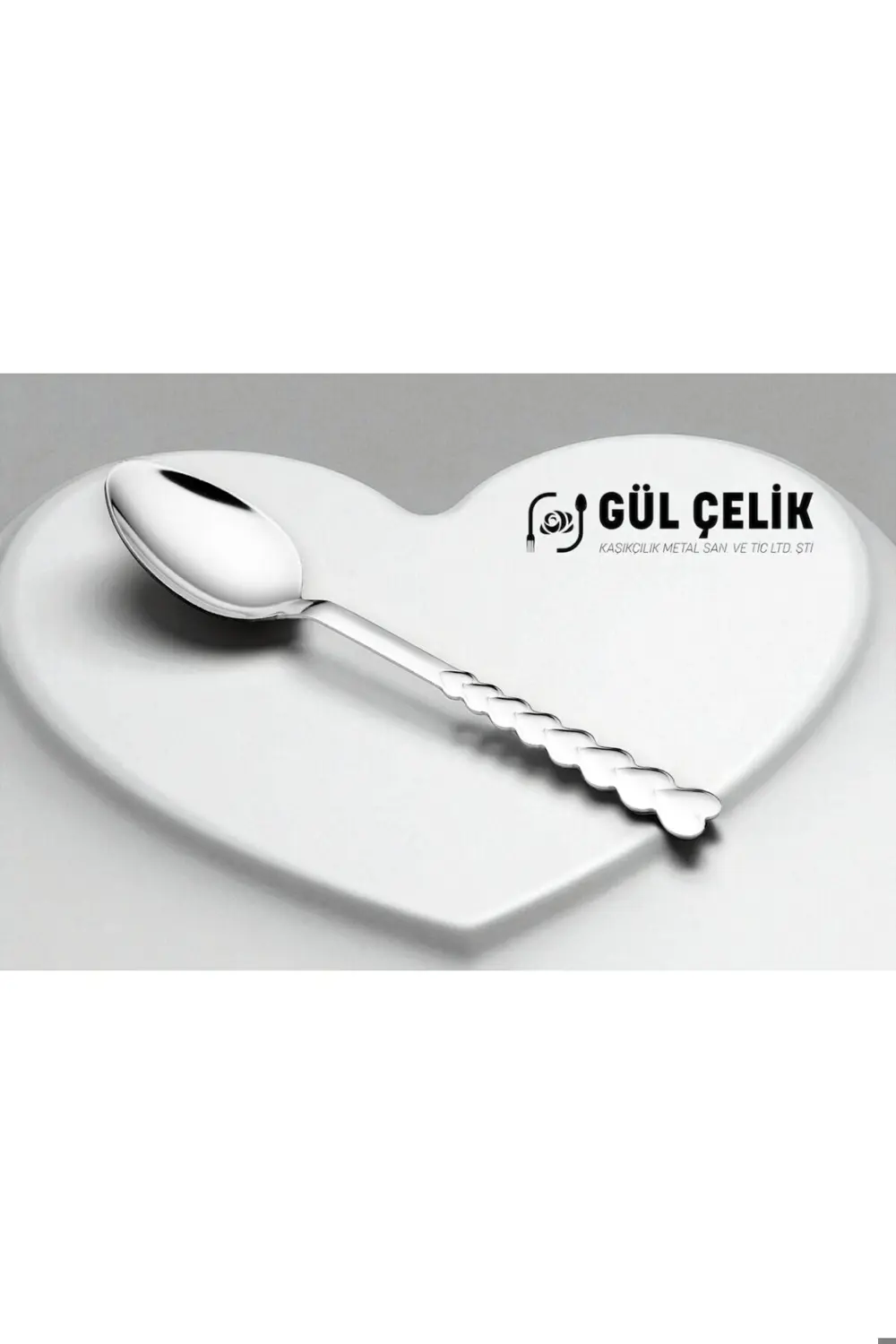 Çatal Kaşık Seti 60 Parça 12 Kişilik 18/0 Kalite Kalpli Model