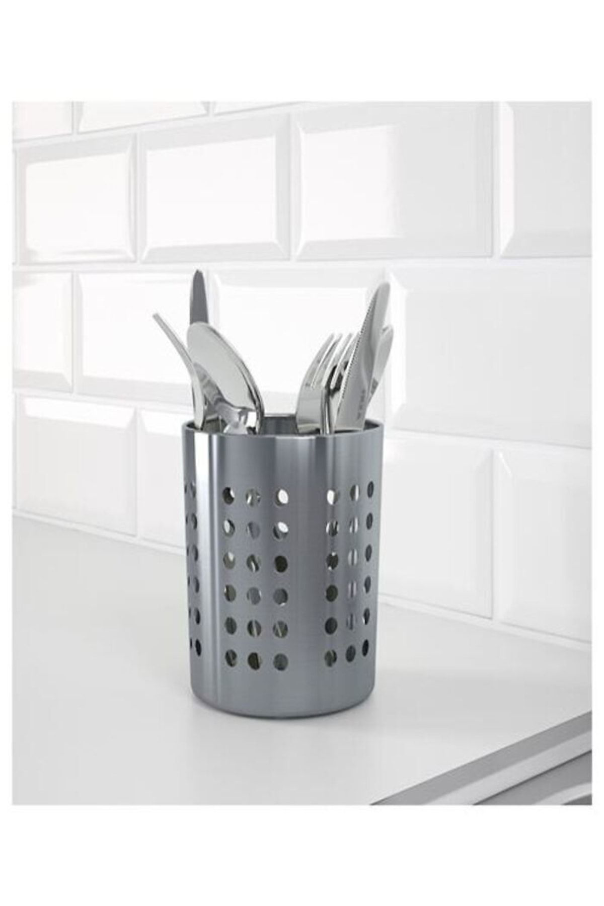İkea Çatal Kaşiklik Biçaklik 13,5 Cm Paslanmaz Çelik Metal Organizer K
