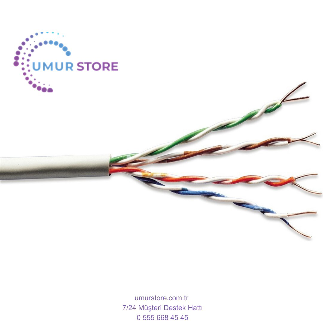 Category 5e (Cat. 5E) U-UTP Data Kablosu Saf Bakır AWG 24 305 met