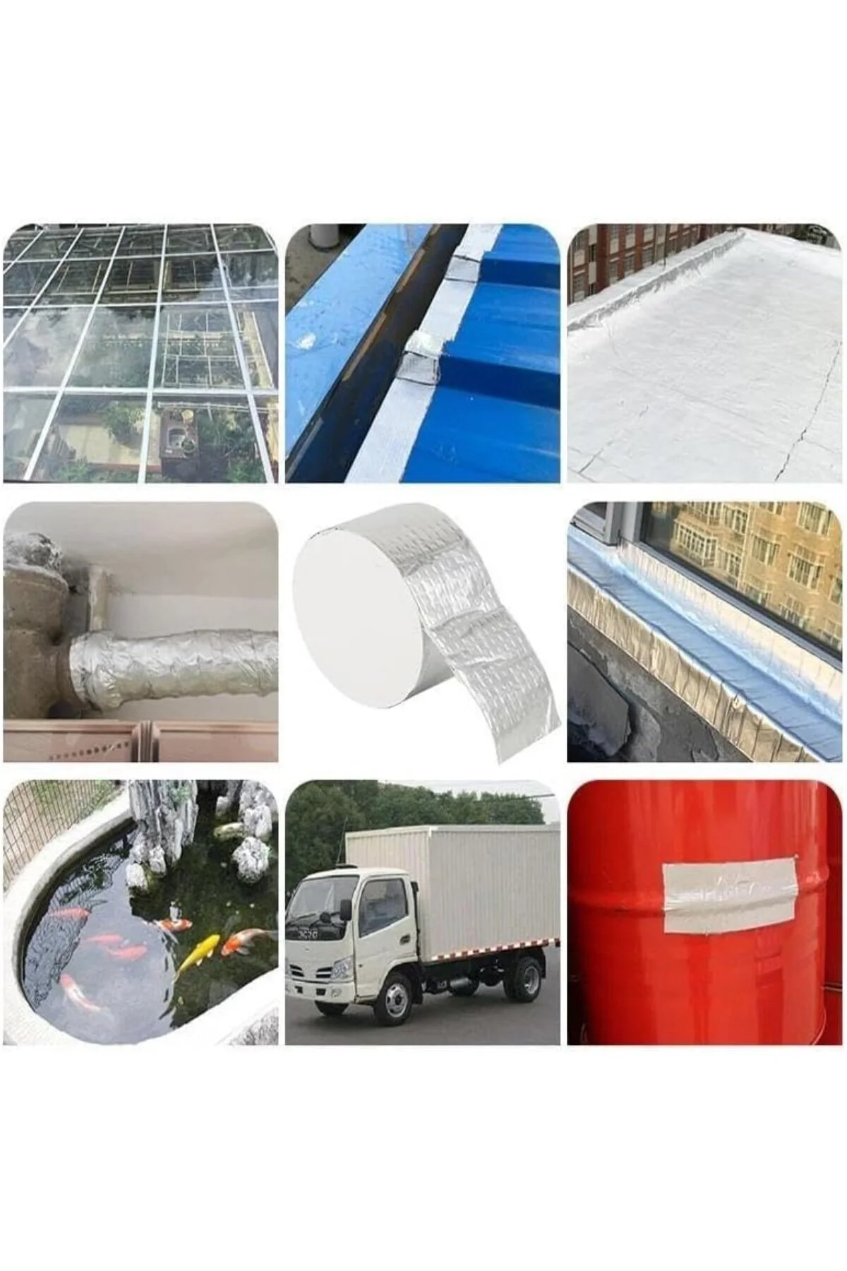 Çatı İzolasyon Bandı 2 METRE Su Sızdırmazlık Geçirmezlik Yalıtım Çamur Tamir Çatlak Bor