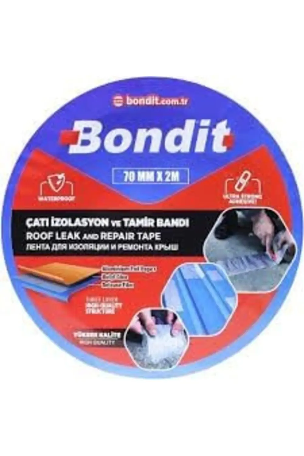 Çatı Izolasyon Ses Su Yalıtım Tamir Bandı Çamur Bant 50 mm x 2 me