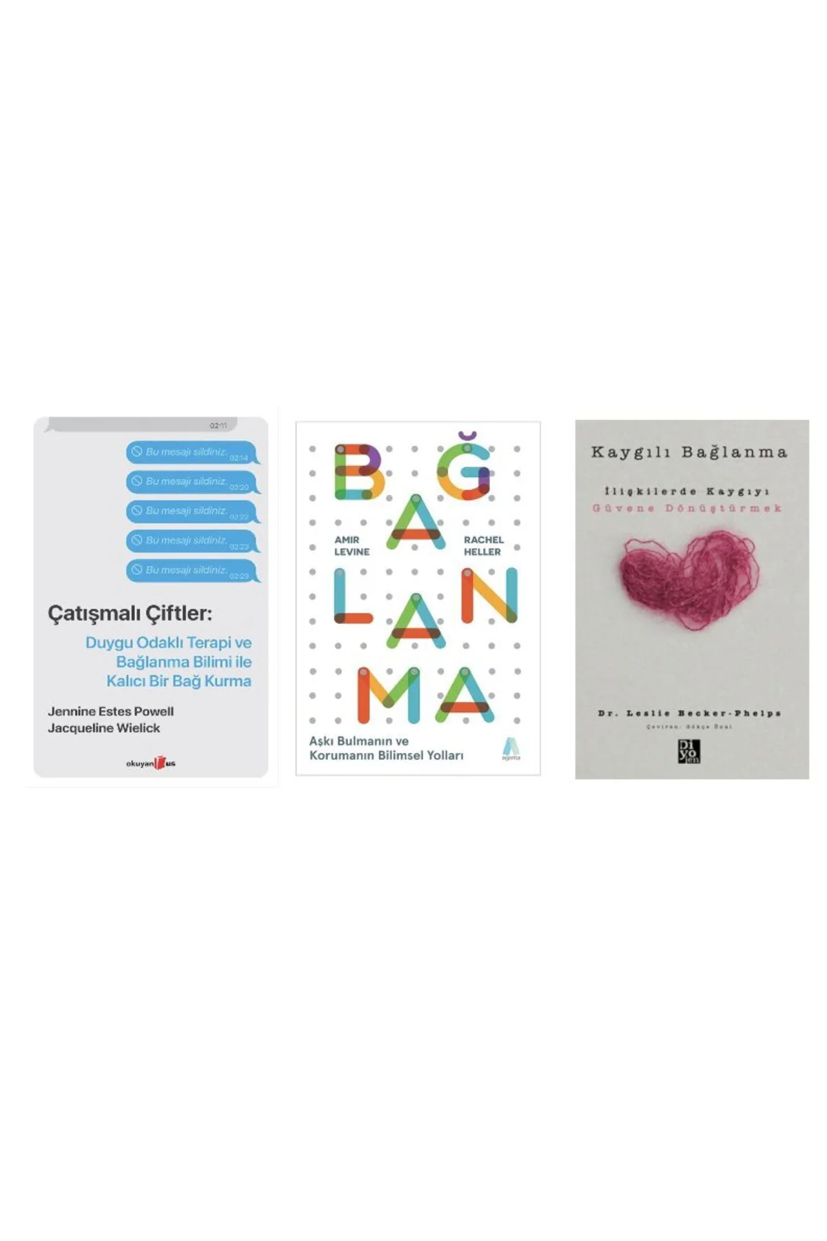 catismali ciftler + baglanma + kaygili baglanma=(3 kitap)