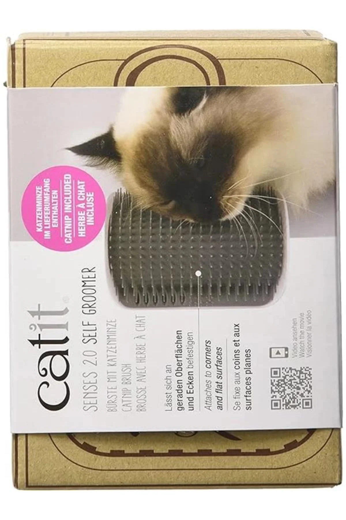 Catit 2.0 Kişisel Bakım Seti, kediler için masaj köşesi, gri, 1 a