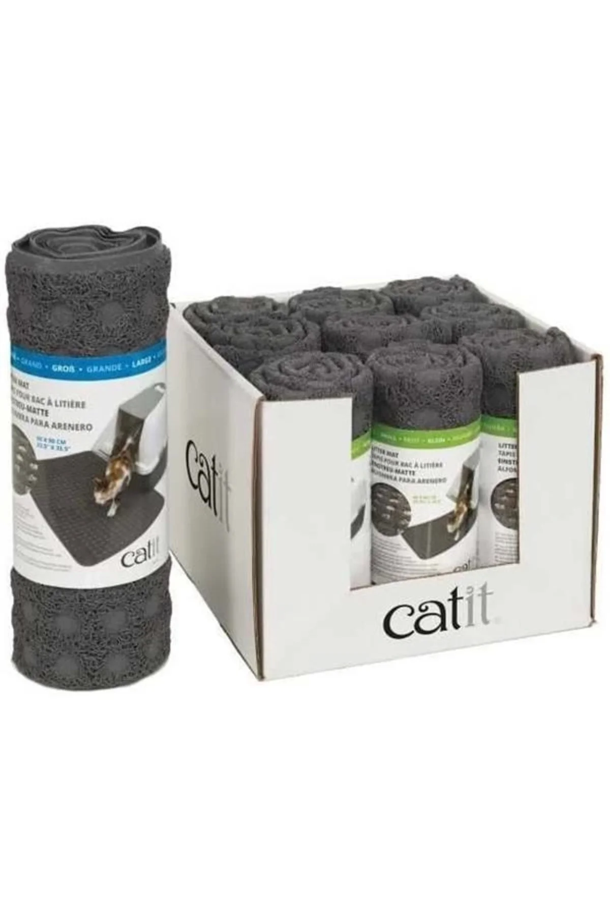 Catit kedi tuvaleti için serpme matı, 60 x 90 cm, gri