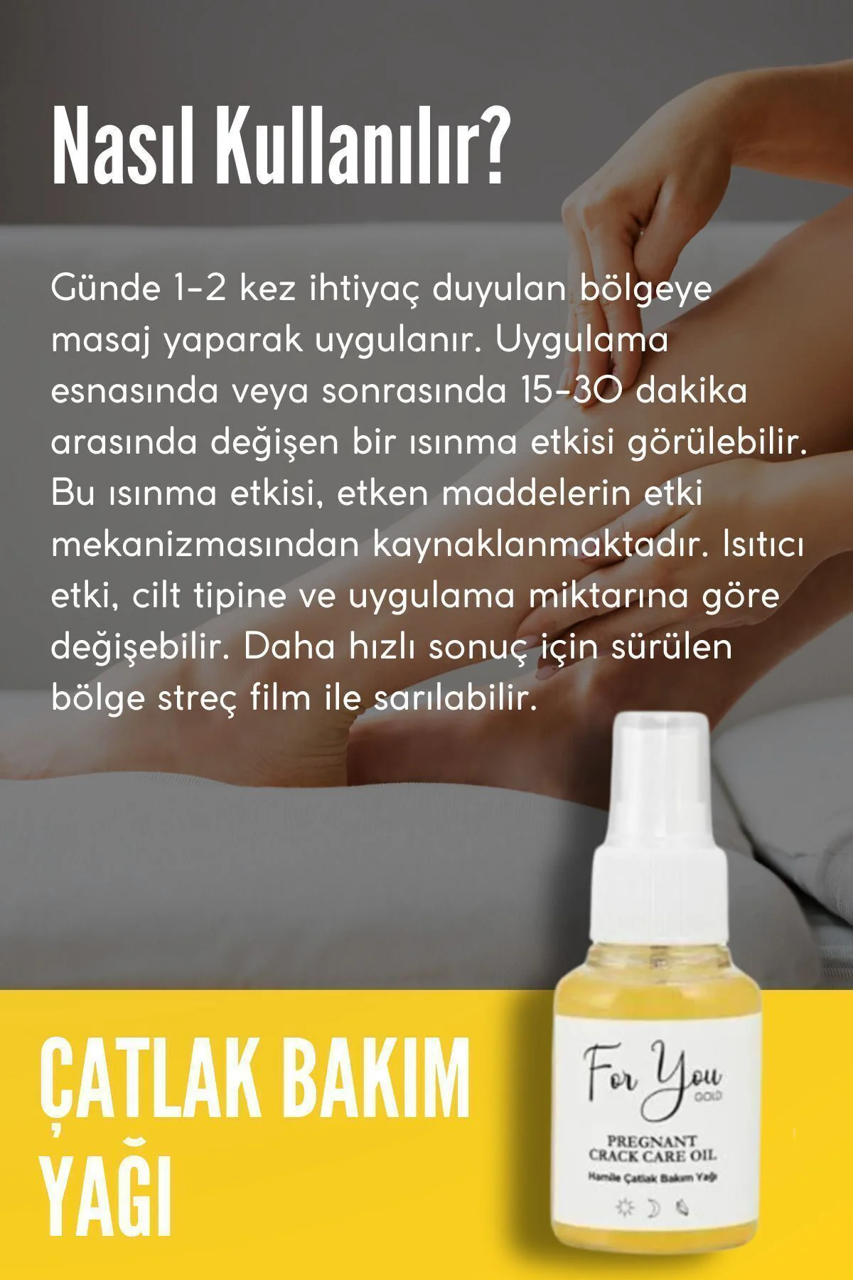 Çatlak Karşıtı Cilt Bakım Yağı & Hamile Çatlak Bakım Yağı