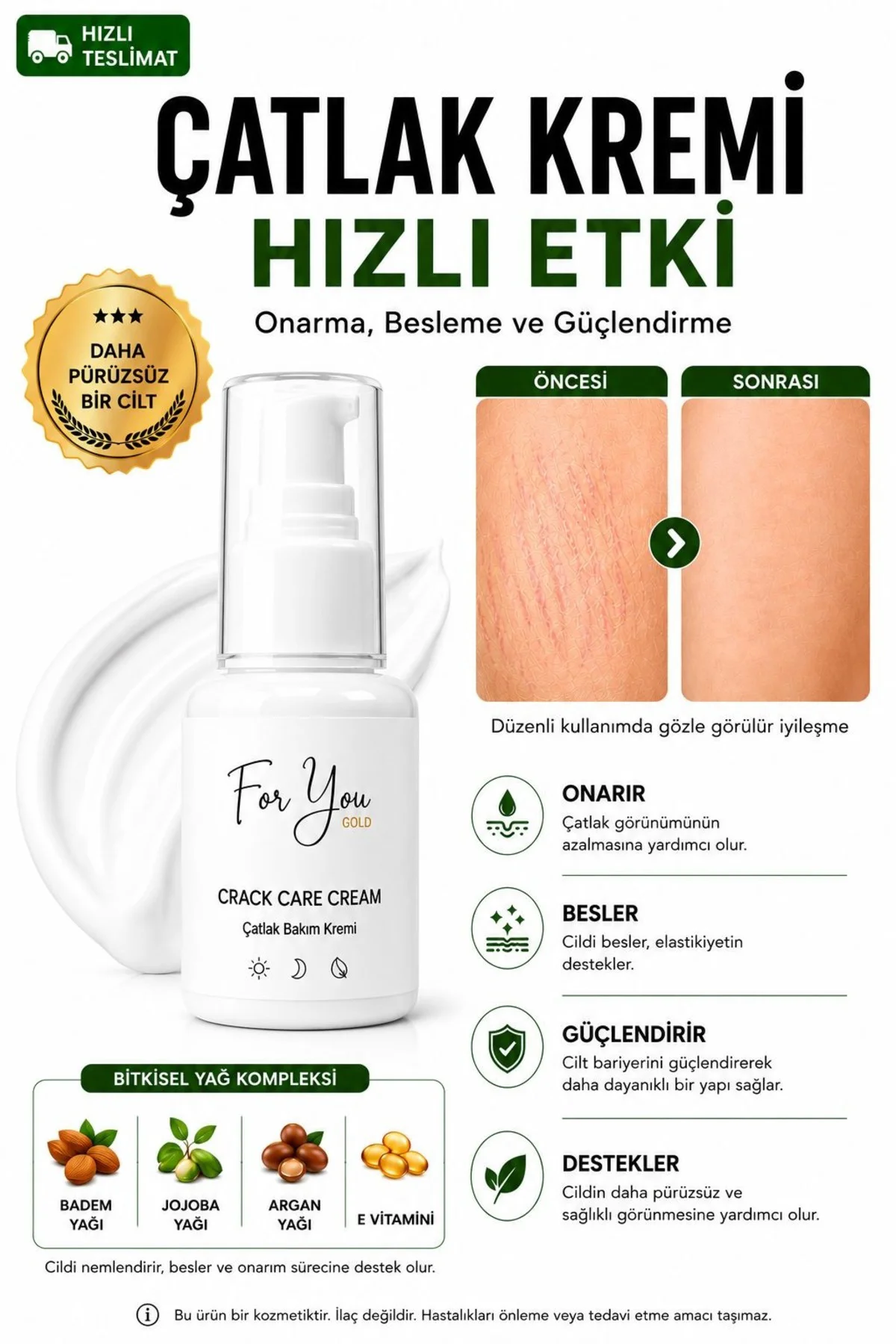 Çatlak Önleyici Bakım Krem- Hamilelik & Doğum Sonrası Çatlak Bakı