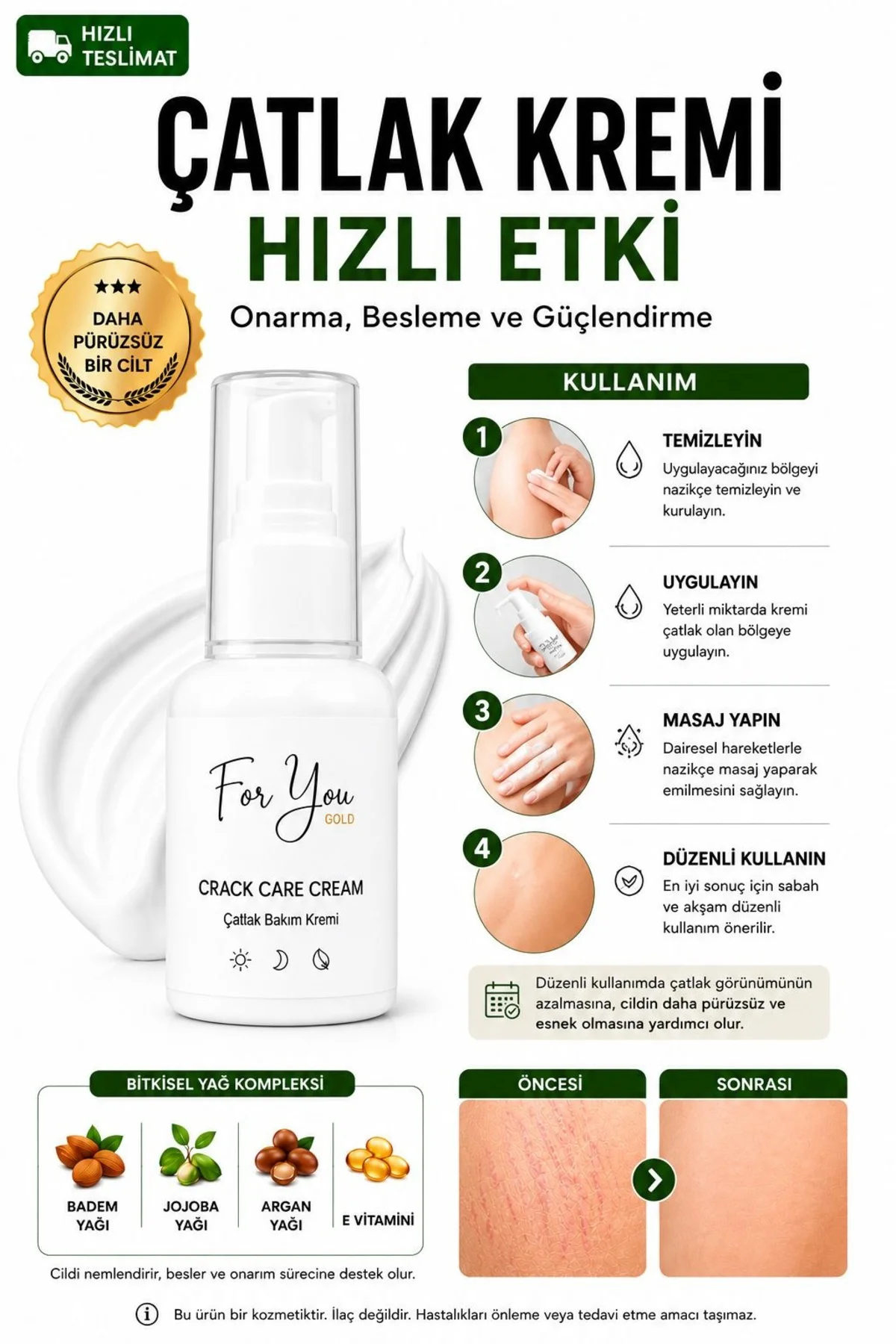 Çatlak Önleyici Bakım Krem- Hamilelik & Doğum Sonrası Çatlak Bakı