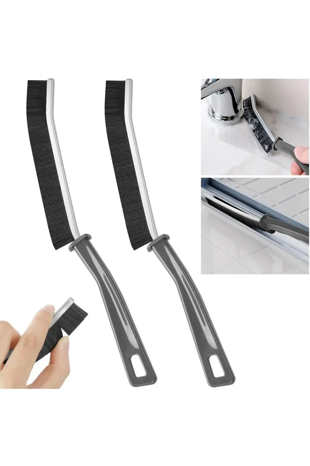 Çatlak Temizleme Fırçası, 2 Adet Boşluk Temizleme Fırçası, Banyo