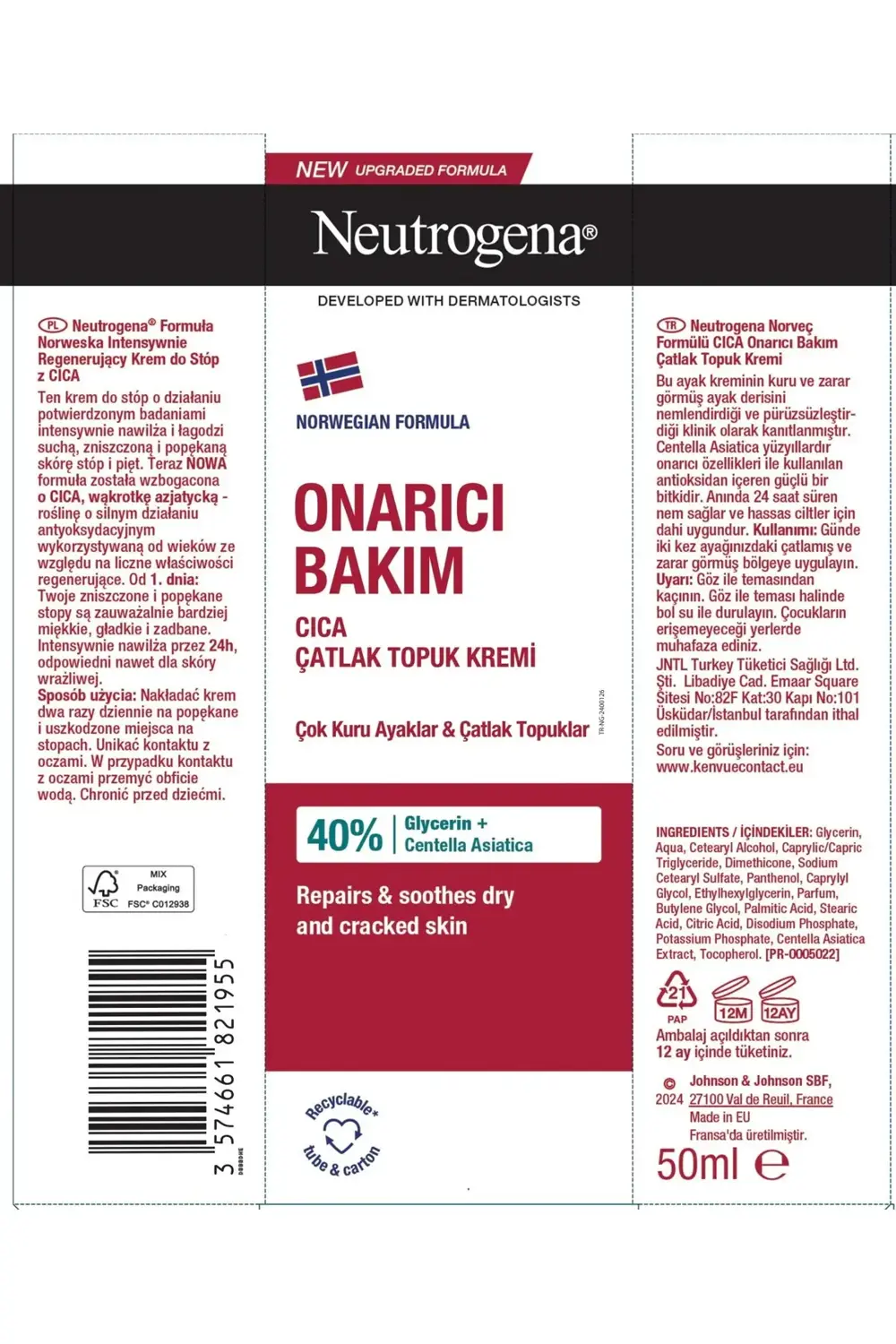 Çatlak Topuk Ayak Kremi 50 ml X2