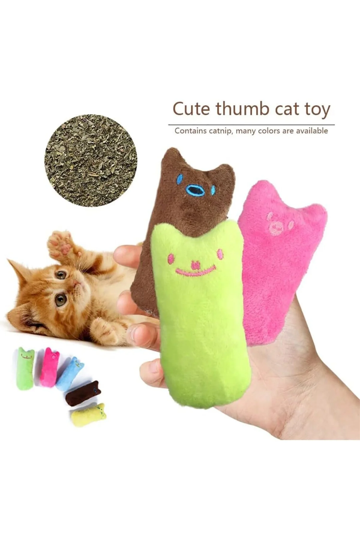 Catnip Kedi Oyuncağı Mavi – Sesli Peluş Kedi Oyuncak, Isırınca Se