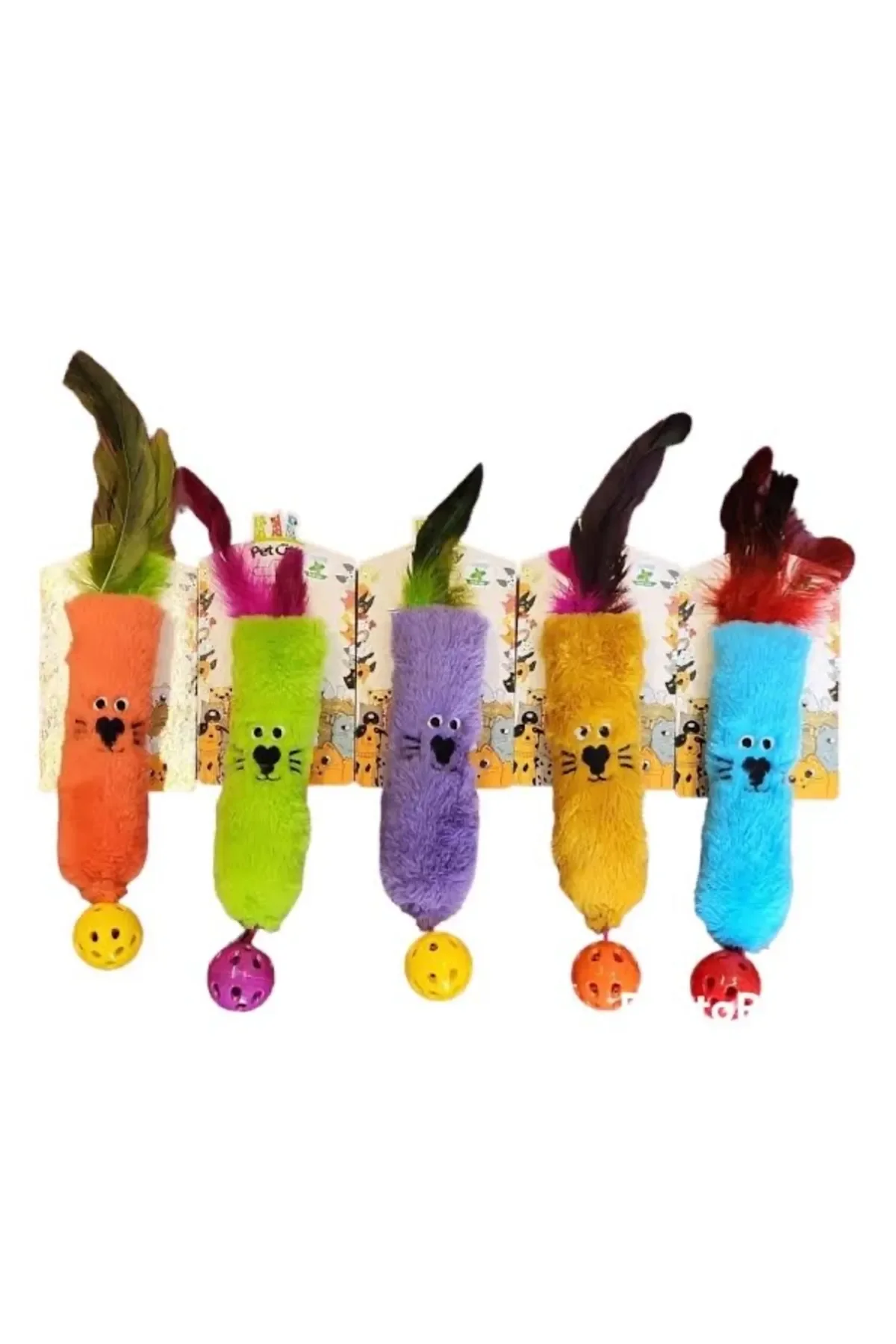 Catnipli Peluş Kedi Köpek Oyuncağı 7 x 23 cm Çeşitli Renklerde