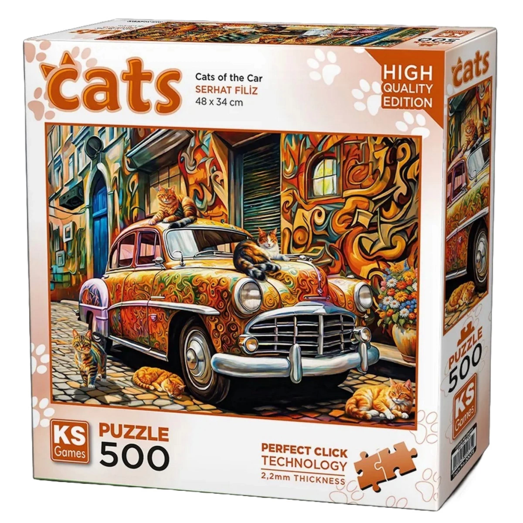 Cats On The Car Puzzle 500 Parça 20073 Cats On The Car Puzzle 500 Parça 20073