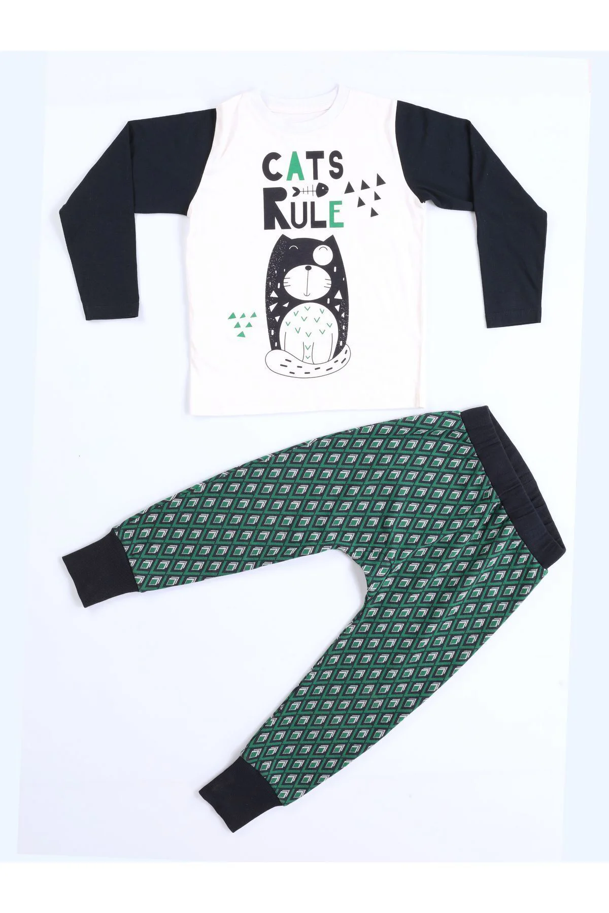 Cats Rule Erkek Çocuk Pantolon + T-shirt Takım