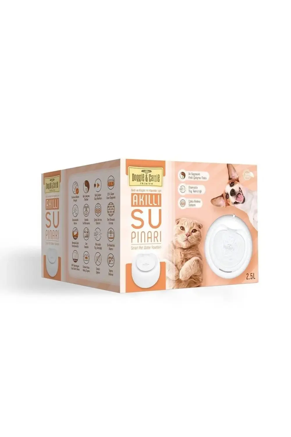 Cattie Arıtmalı Su Pınarı Akıllı Model 2.5 Lt - Seramik Filtreli