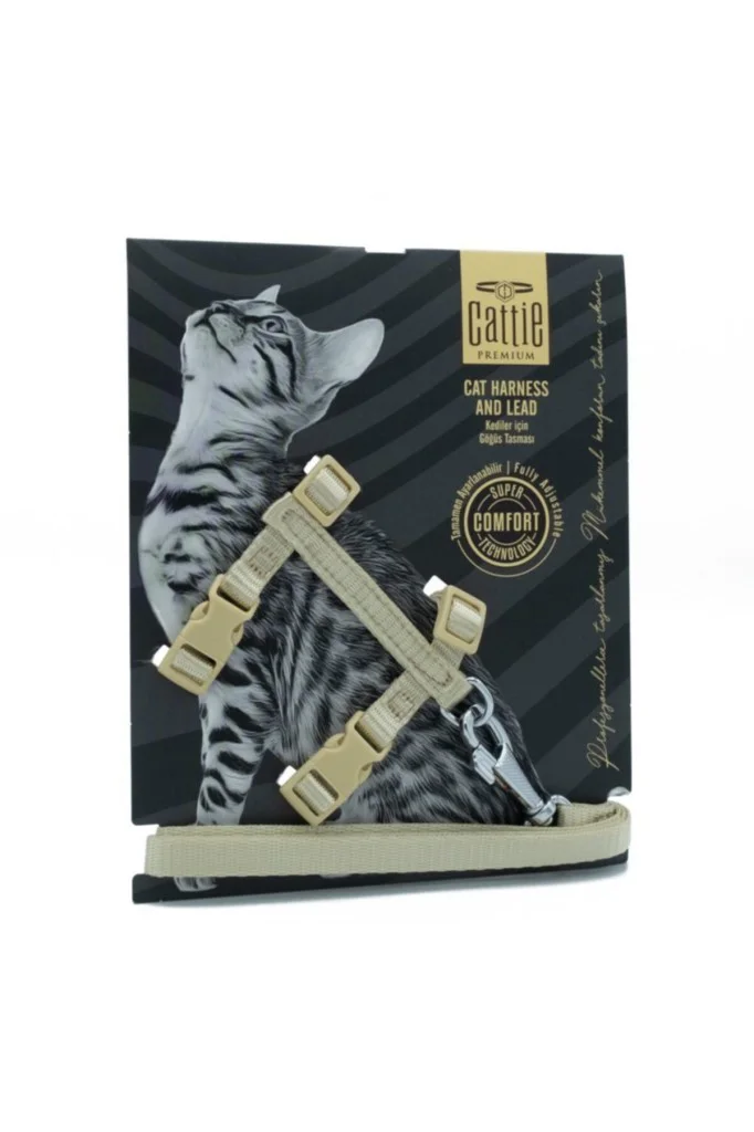Cattie Dokumadan El Yapımı Kedi Göğüs & Gezdirme Takımı 1x25-40cm Cattie Dokumadan El Yapımı Kedi Göğüs & Gezdirme Takımı 1x25-40cm