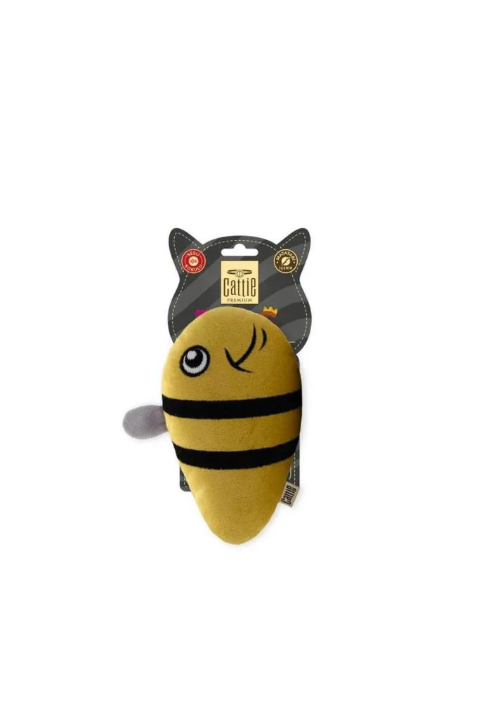 Cattie Matatabi İçerikli Kedi Oyuncağı Peluş Arı 15Cm