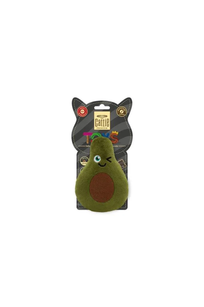 Cattie Matatabi İçerikli Kedi Oyuncağı Peluş Avokado 11Cm