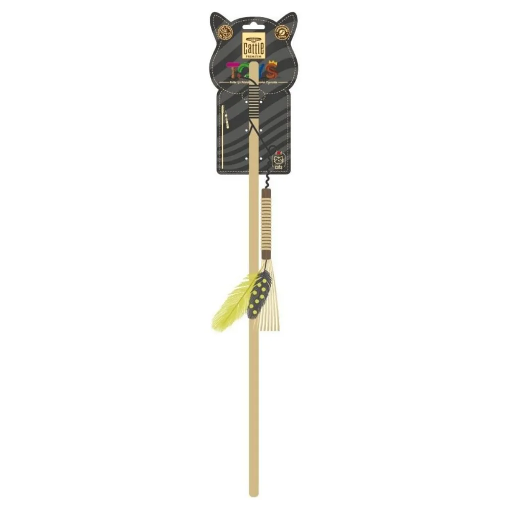 Cattie Matatabi İçerikli Kedi Oyuncağı Tüylü Olta 50Cm