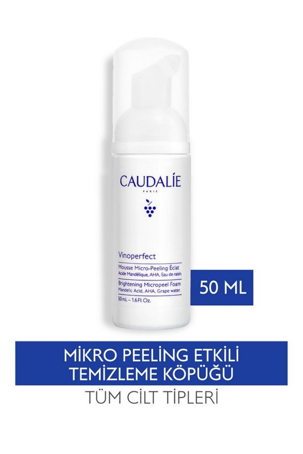 Caudalie  Vinoperfect İşilti Verici Mikro Peeling Temizleme Köpüğü