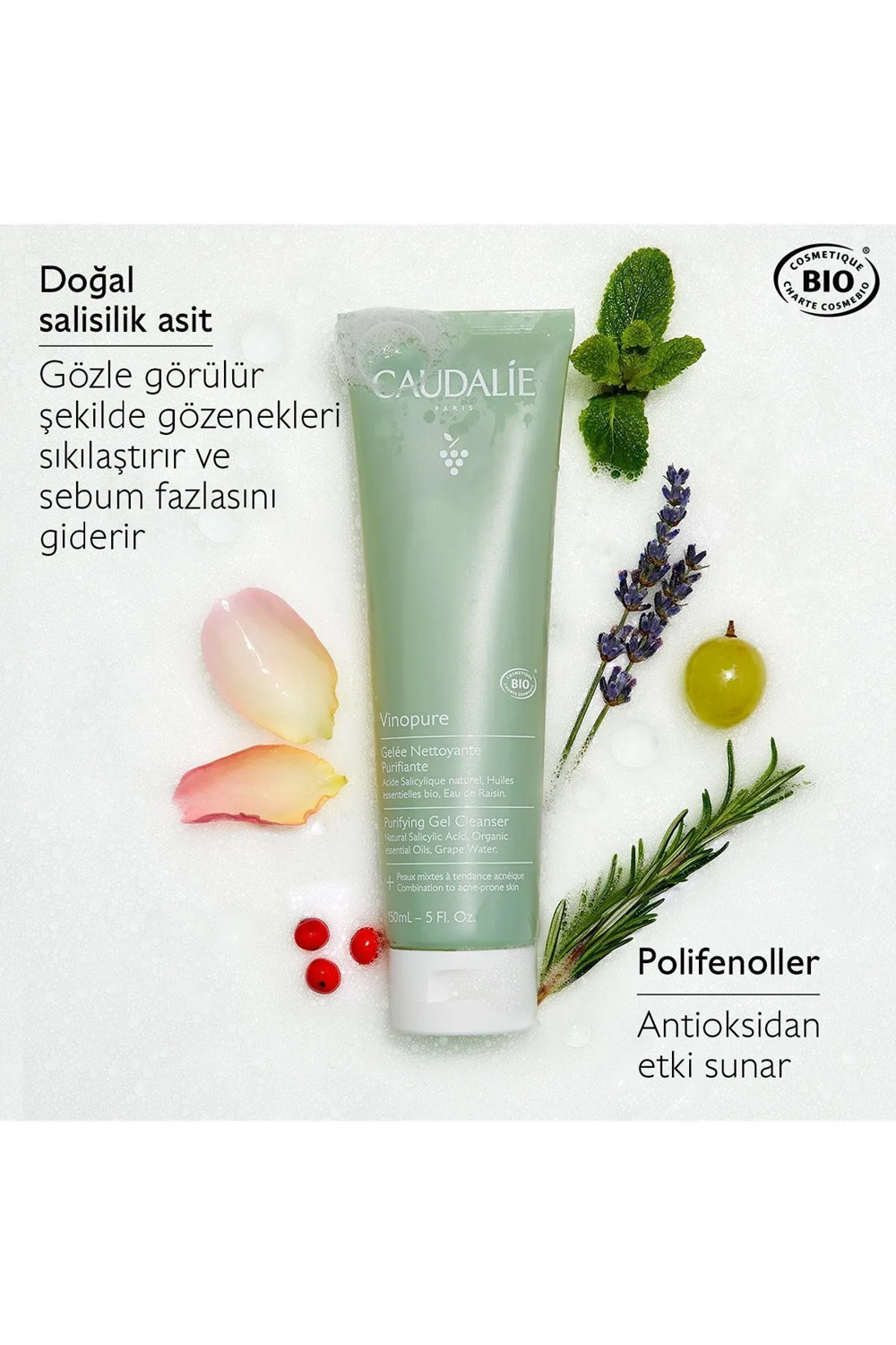 Caudalie Vinopure Arındırıcı Temizleme Jeli 150 ml