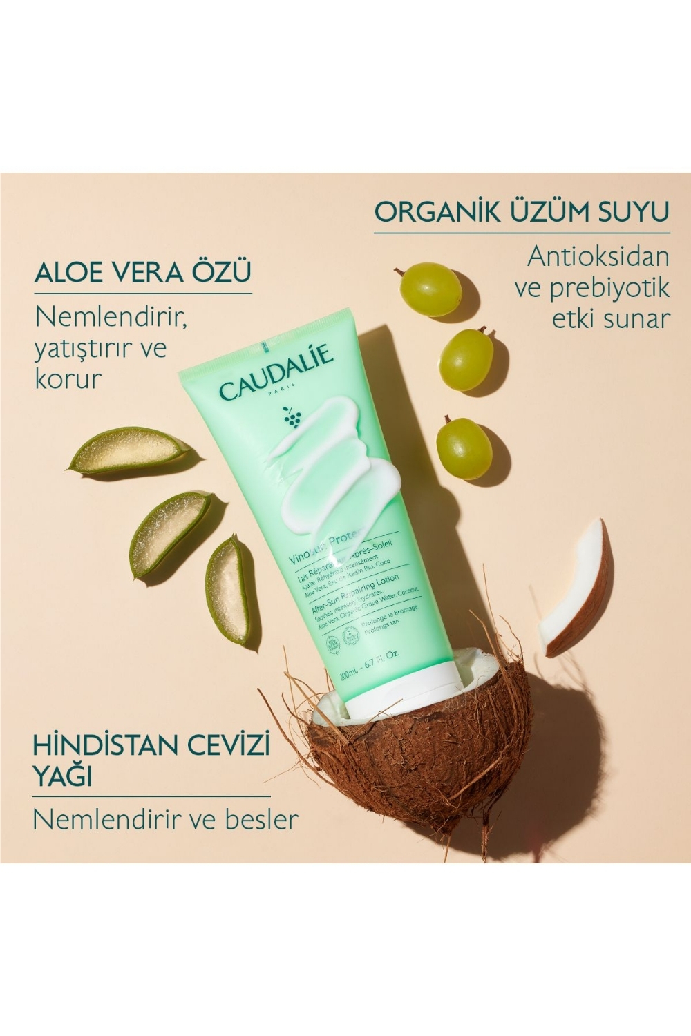 Caudalie Vinosun Protect Güneş Sonrası Onarıcı Bakım Losyonu 200 