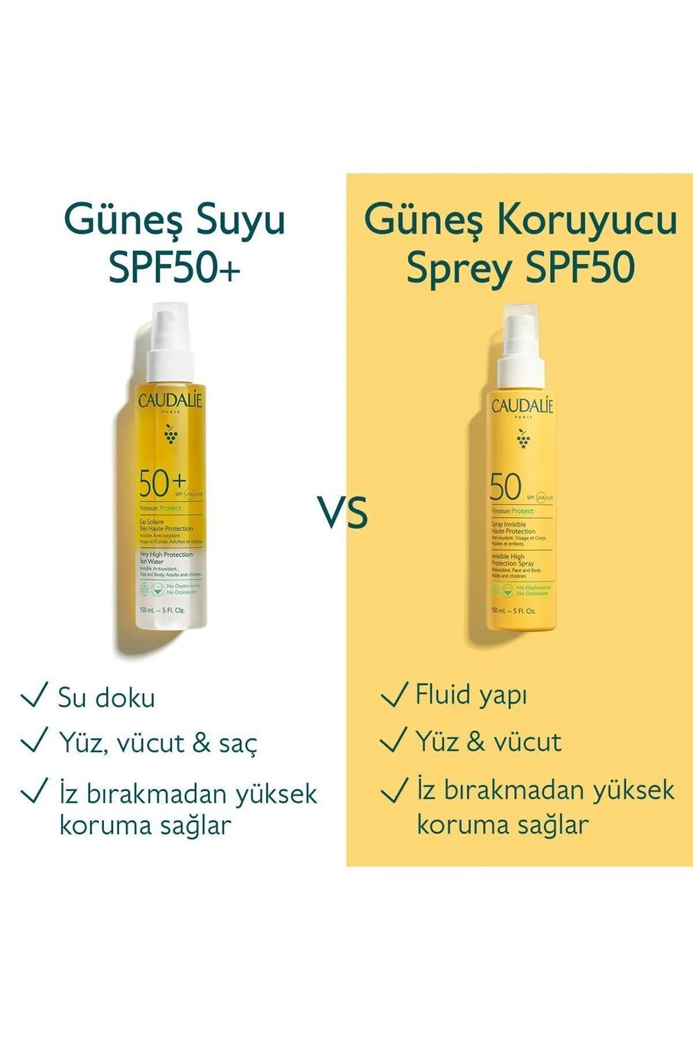Caudalie  Vinosun Protect Yüksek Koruma Sağlayan Güneş Suyu Spf50+