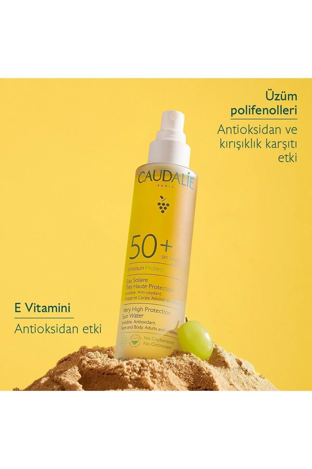 Caudalie  Vinosun Protect Yüksek Koruma Sağlayan Güneş Suyu Spf50+